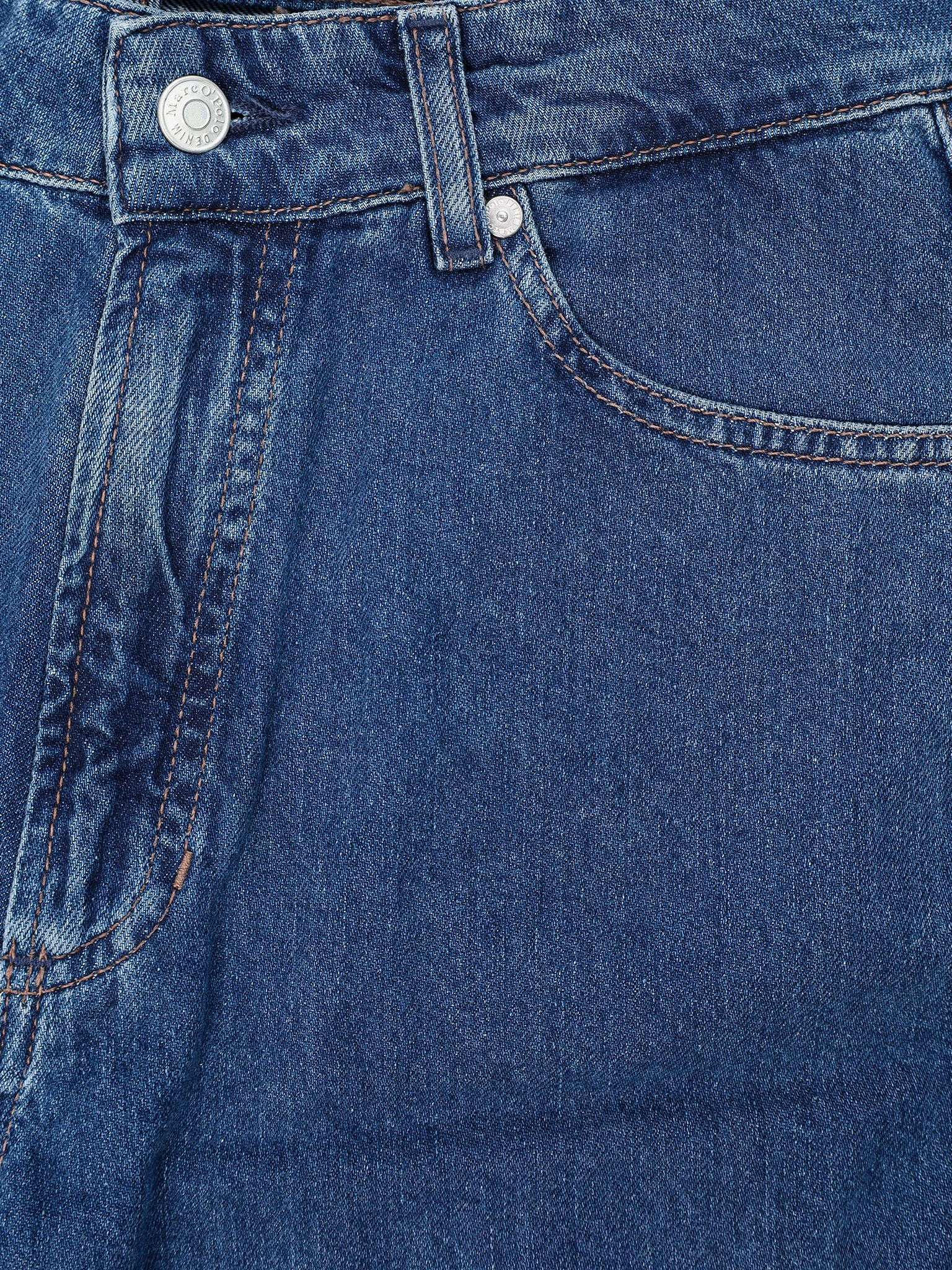 Джинсы синего цвета из хлопка свободного кроя